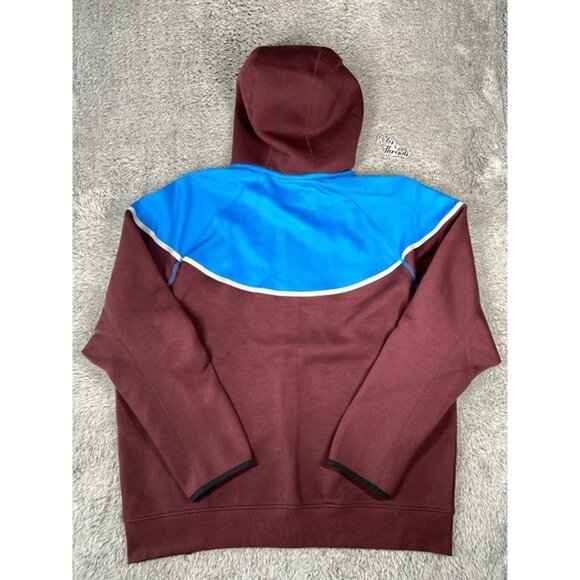 Nike Tech Fleece Windrunner Reflective Zip Hoodie SZ 2XL Men Burgundy HQ3746-652 - Picture 2 of 6